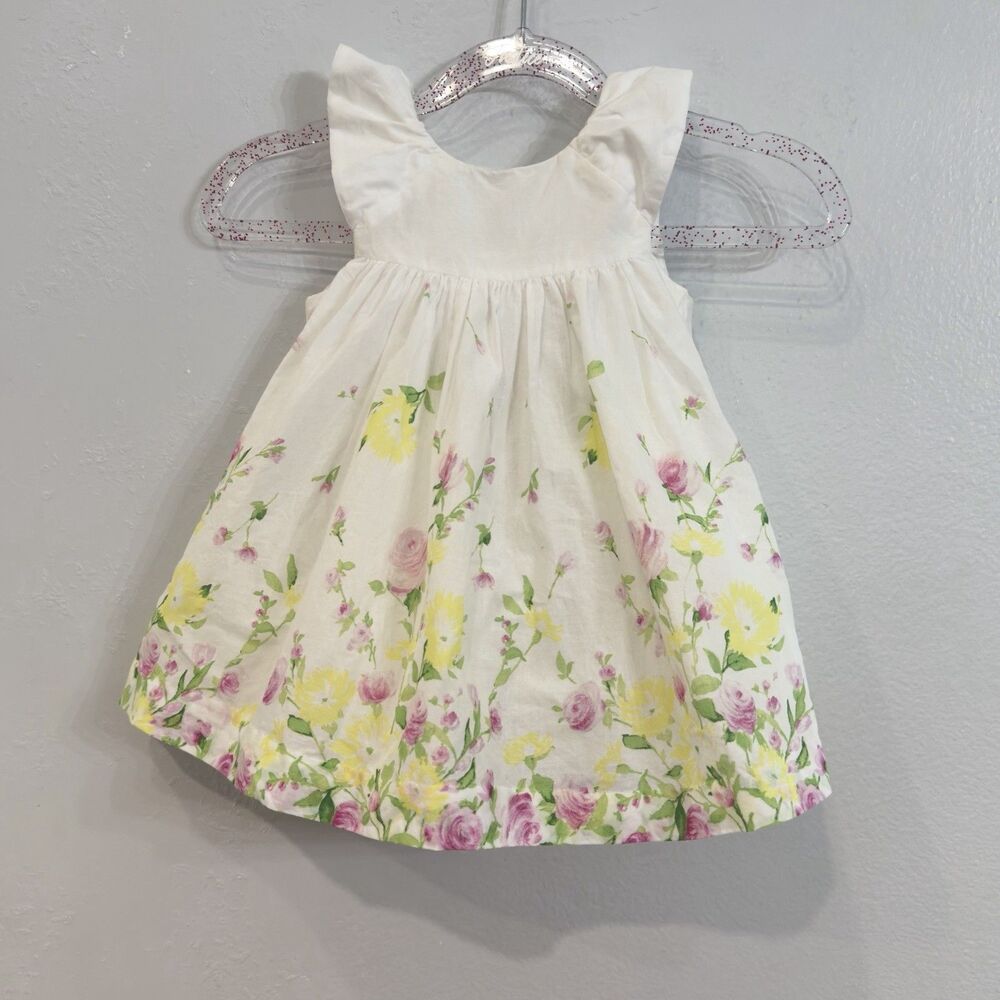 Janie and Jack Floral Girls 3-6 mth Easter Spring Summer Flower Dress